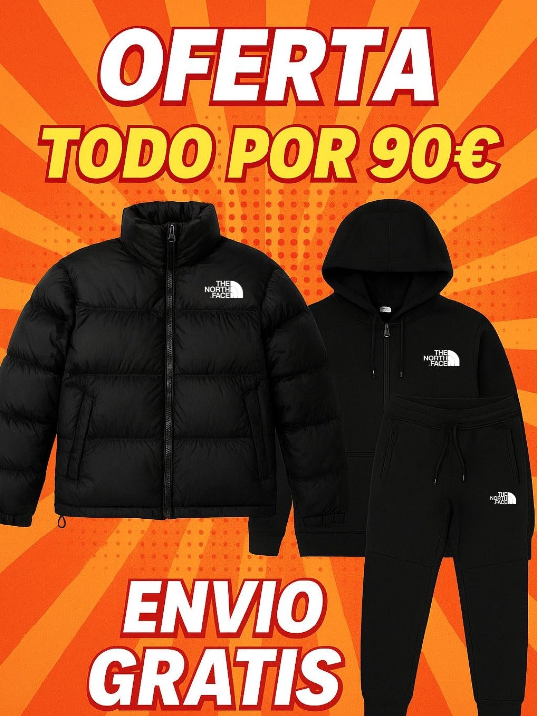 OFERTA ABRIGO NORTH FACE + CHANDAL