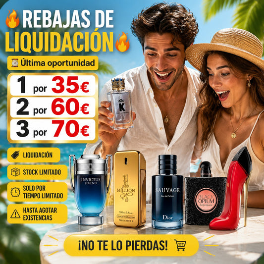 💎 LIQUIDACIÓN de PERFUMERIA VERANOS 💎 1X35€ 2X60€ 3X70€